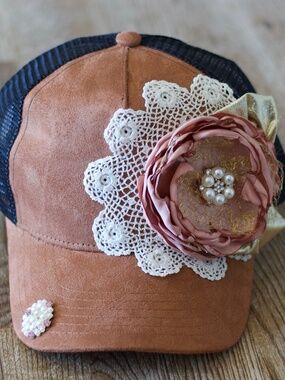 Womens Hats, Womans Bling Rhinestone Cap, Boho Style Hat, Baseball Hat, Trucker